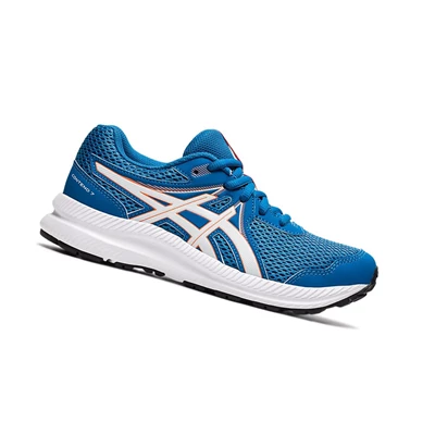 Asics CONTEND 7 GS Laufschuhe Kinder Blau Weiß | DE-SALE76683