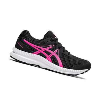 Asics CONTEND 7 GS Laufschuhe Kinder Schwarz Rosa | DE-SALE77961