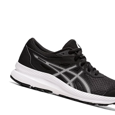 Asics CONTEND 8 GS Laufschuhe Kinder Schwarz Weiß | DE-SALE75797
