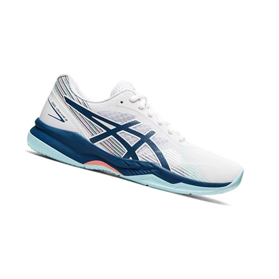 Asics GEL-GAME 8 Tennisschuhe Damen Weiß Hellindigo | DE-SALE78075