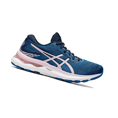 Asics GEL-NIMBUS 24 Laufschuhe Damen Blau Rosa | DE-SALE76763