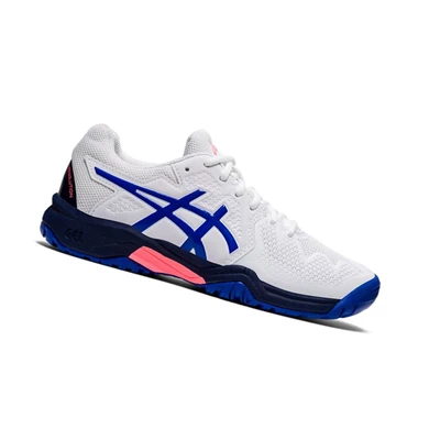 Asics GEL-RESOLUTION 8 Clay GS Tennisschuhe Kinder Weiß | DE-SALE75798
