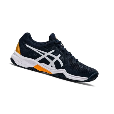 Asics GEL-RESOLUTION 8 Clay GS Tennisschuhe Kinder Navy | DE-SALE76162