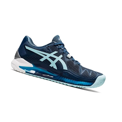 Asics GEL-RESOLUTION 8 (D) Tennisschuhe Damen Hellindigo Blau | DE-SALE76067