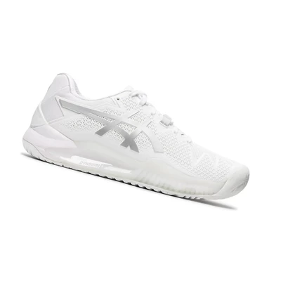 Asics GEL-Resolution 8 Tennisschuhe Damen Weiß Silber | DE-SALE78025
