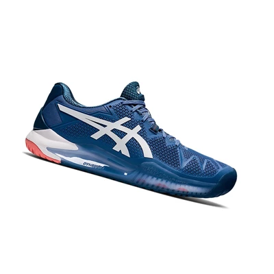 Asics GEL-Resolution 8 Tennisschuhe Herren Blau Weiß | DE-SALE75859