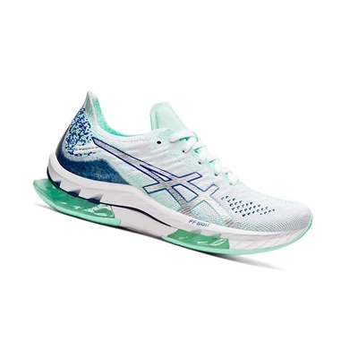 Asics KINSEI BLAST Laufschuhe Damen Weiß Silber | DE-SALE77570
