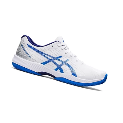 Asics SOLUTION SWIFT FF CLAY Tennisschuhe Herren Weiß Blau | DE-SALE77083