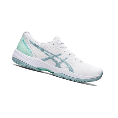 Asics SOLUTION SWIFT FF Tennisschuhe Damen Weiß Blau | DE-SALE75779
