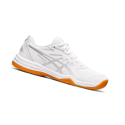 Asics UPCOURT 5 Volleyballschuhe Damen Weiß Silber | DE-SALE76441